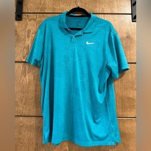 Nike dry fit turquoise polo size L